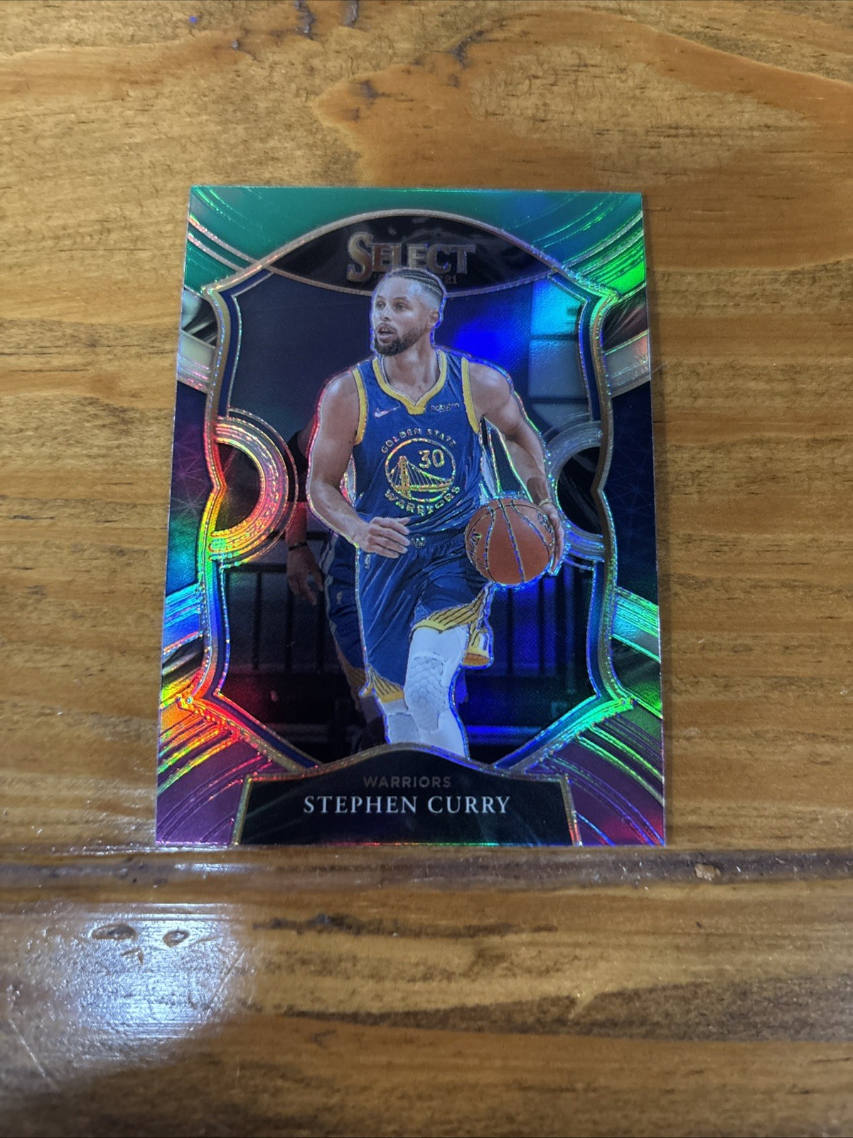 Stephen Curry 2020 Panini Select Green White Purple #57