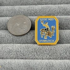 Brawley Lodge #1420 California Elks Club BPOE Cowboy Western Pin Pinback #59370