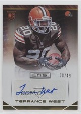 2014 Panini Rookies & Stars 38/49 Terrance West #190 Auto 0o5t