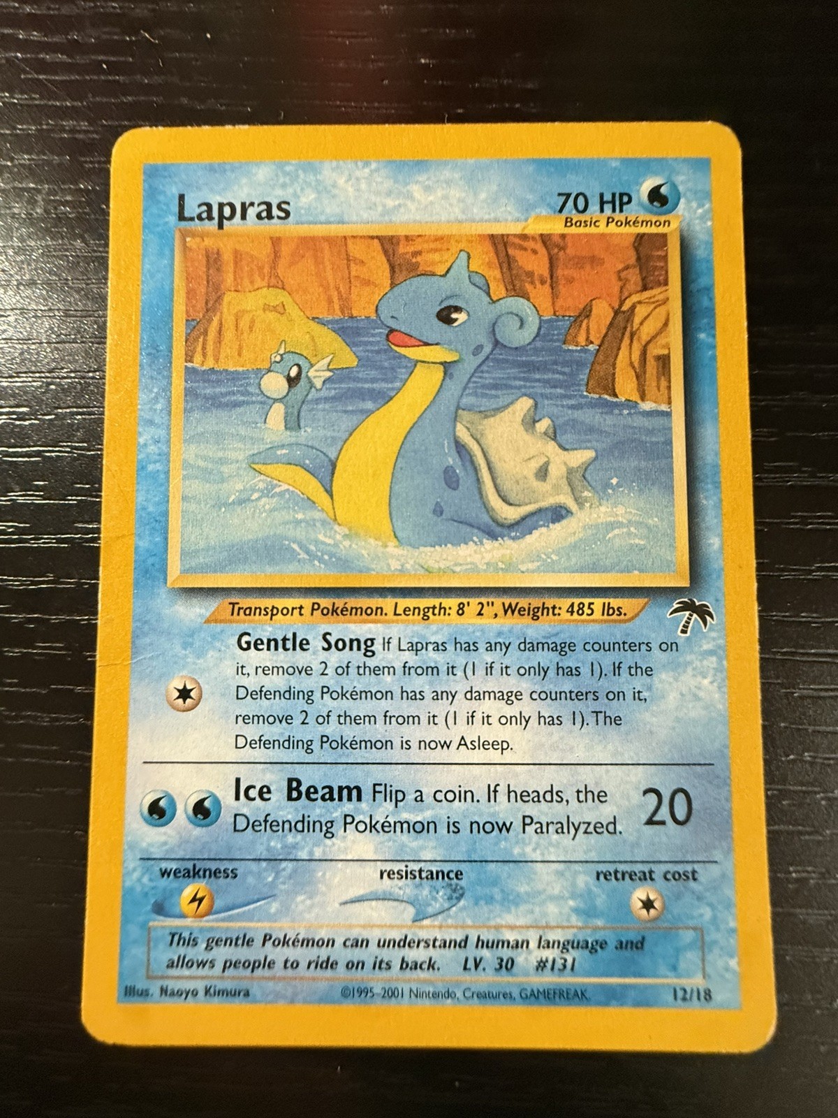 2001 Pokemon Southern Islands Lapras 12/18 Vintage WOTC Promo