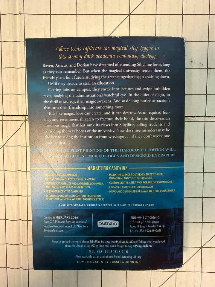 Sibylline by Melissa De La Cruz Advanced Readers Uncorrected Proof ARC 2025, PB - Image 3 of 4