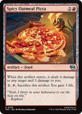 SPICY OATMEAL PIZZA x4 mtg NM-M Teenage Mutant Ninja Turtles 4 Unc