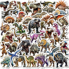 200Pcs Dinosaur Stickers, Waterproof Vinyl Dino Jurassic Themed Water Bottle Sti