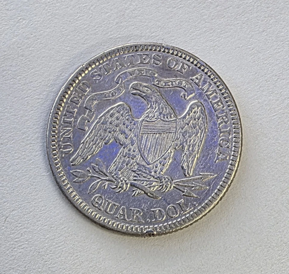 1875 Seated Liberty Quarter - XF-40, Lightly Cleaned, Extremely Fine - Image 2 of 3