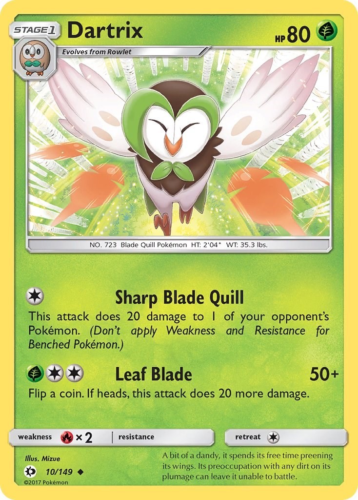 Dartrix - 10/149 - LP - SM Base Set