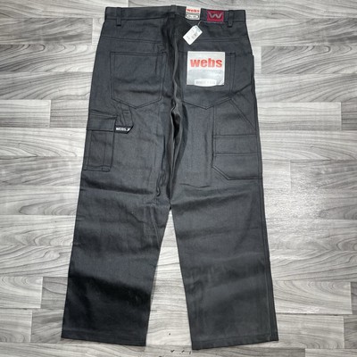 Vintage Webs Wide Leg Jeans Men 40 x 32 Baggy Loose Black Skater Grunge NWT READ