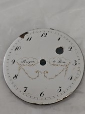 Antique Breguet enamel pocket watch dial, Par...