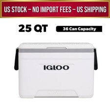 Igloo 25 QT Marine Hard Sided Cooler, White