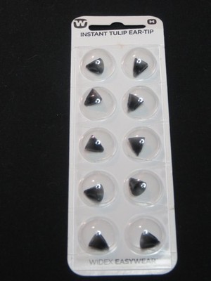 Widex Easywear Instant Receiver Tulip Ear Tip (M) 10 Count (Pack of 1) Black
