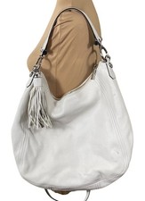 Borsa Michael Kors Frances Hobo borsa borsetta bianco argento nappa (LEGGI)