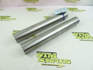 2 PIECES OF 440C STAINLESS STEEL SOLID ROUND STOCK 1 3/8" X 10" LONG 8LBS