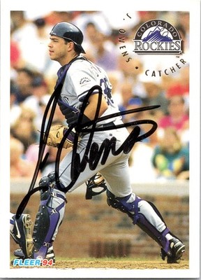 J. Jayhawk Owens Signed 1994 Fleer Colorado Rockies #448 Autographed