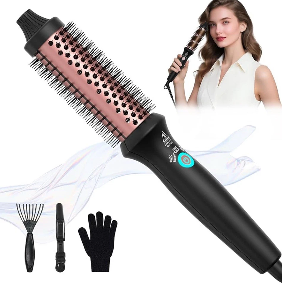 Hair Styling Comb Hot Brush 32mm Create Root Volume Loose Curls Bob Hairstyles - Image 2 of 4