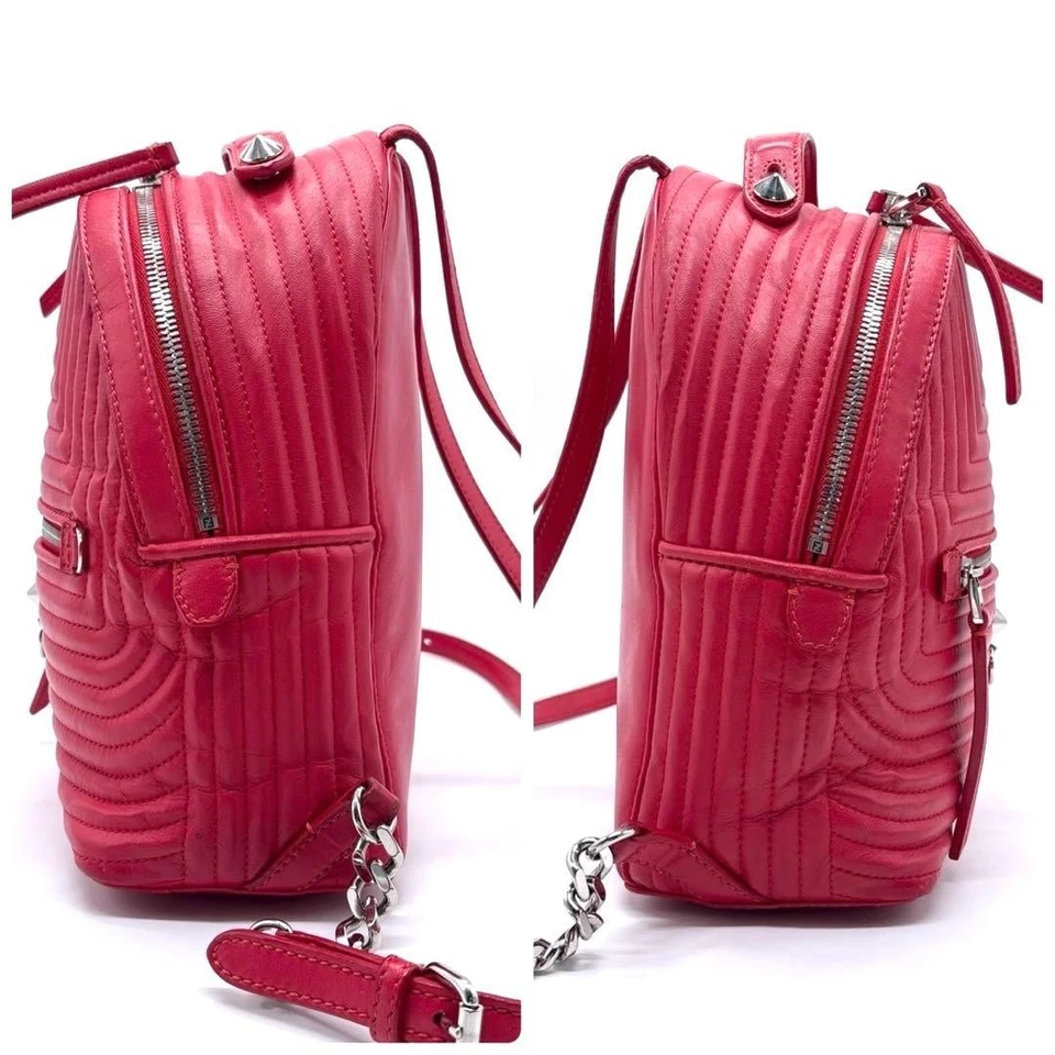 Mochila FENDI By The Way acolchada roja Foto 3 de 4