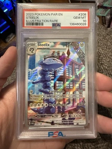 PSA 10 Steelix 208/182 2023 Paradox Rift Illustration Rare Pokemon Card