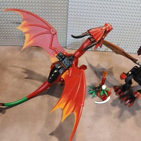 LEGO Castle Fantasy Era King's Castle Siege 7094 Dragon & Red Dragon Set Used