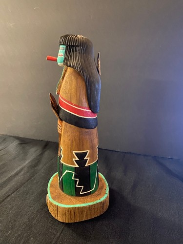 2005 Hopi Katsina Kachina Doll Ho'ote Ahote Native American "Turquoise Lady" - Picture 4 of 8