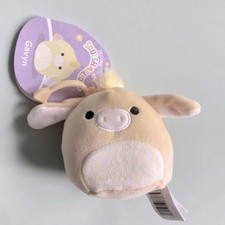 NWT - Squishmallows Easter Yellow Gavyn Kawaii Donkey Plush Clip