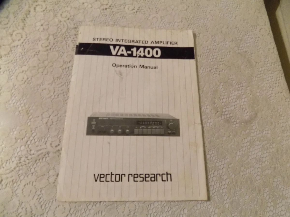 Ampli Intégré Vector Research VA-1400 – Vintage Taiwan, Testé, à Détartrer