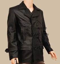 NEW MEN'S Dr Who TV Series Eccleston Black Original Genuine Leather Jacket 