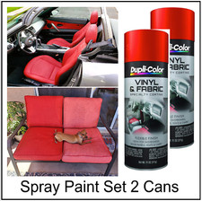 Red Spray Paint Carpet Fabric Leather Vinyl Plastic Coating 2P- Free Import Fees