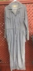 National Master 1940s Workwear Denim Striped Coveralls Boiler Suit Vtg Sz 42 Lg