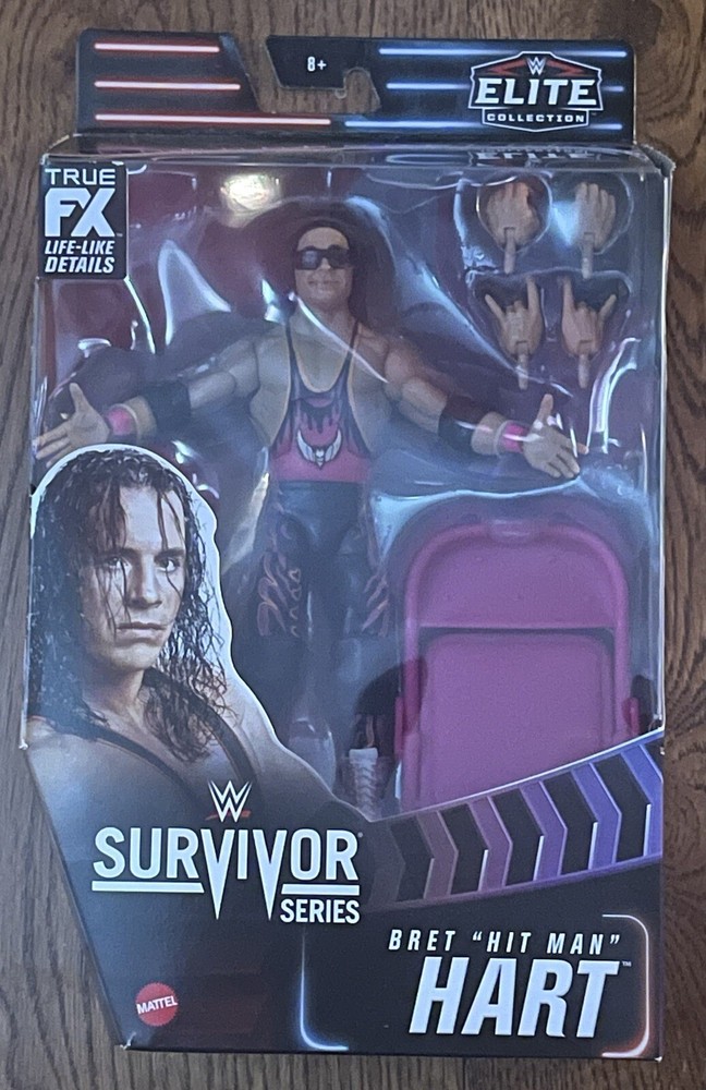 Mattel WWE Elite Collection Bret “Hit Man” Hart Survivor Series Action Figure