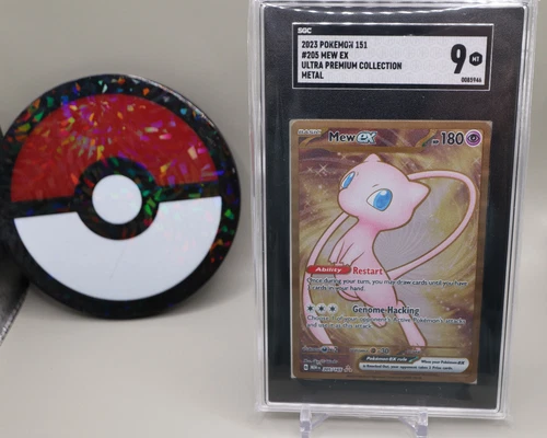 2023 Pokemon 151 English 205 Mew ex Ultra Premium Collection Metal Card PSA 9