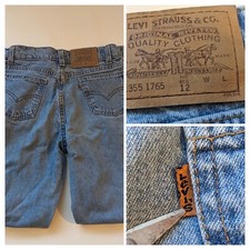 VTG Levis 512 Straight Leg Jeans Womens 12 Reg USA Made Orange Tab 31355 1765