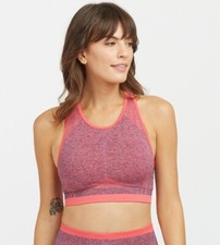 SPANX 50284R Seamless Sculpt Bra WOMENS MEDIUM Spacedye Coral Punch NWT 58