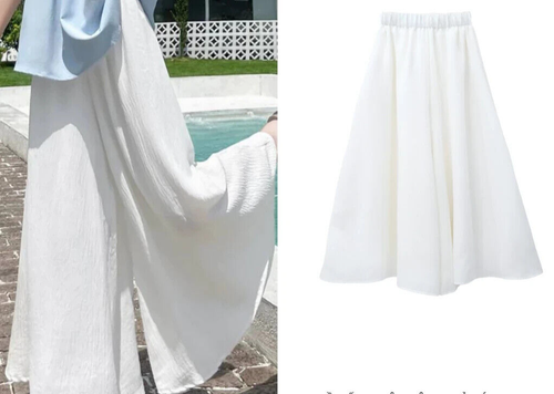 Women's Wide-Leg Long Skirt Pants