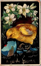 Vtg.  Postcard A Happy Easter PM 1914 Samson Brothers Gel Finish Series 7038 A