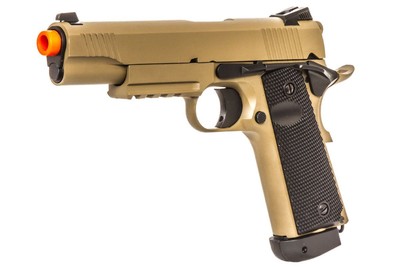Double Bell M1911 Tactical Cqb Co2 Blowback Airsoft Pistol Tan Ebay