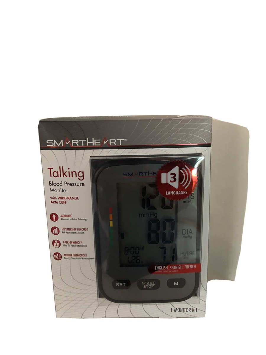 Smart Heart (Talking Blood Pressure Monitor) with wide-range Arm Cuff