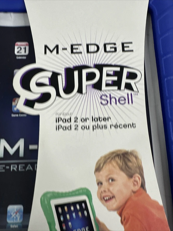 Funda delgada resistente MEDGE Supershell para iPad 2 o posterior azul a prueba de golpes nueva Foto 2 de 4