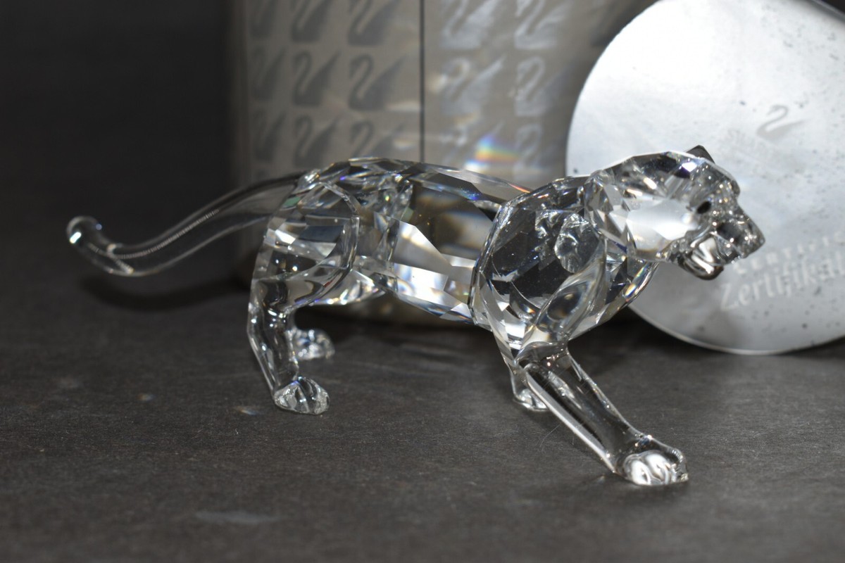 最終値下げ！スワロフスキー Swarovski Crystal Leopard with Box. MINT condition. COA