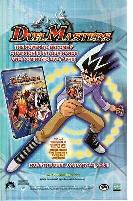 2004 DUEL MASTERS DVD & VHS Promo PRINT AD WALL ART - TRADING CARD