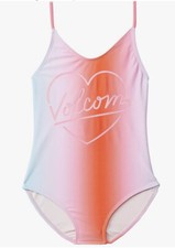NWT Volcom Big Girls Fun Dip One Piece Swimsuit Multi Size 12