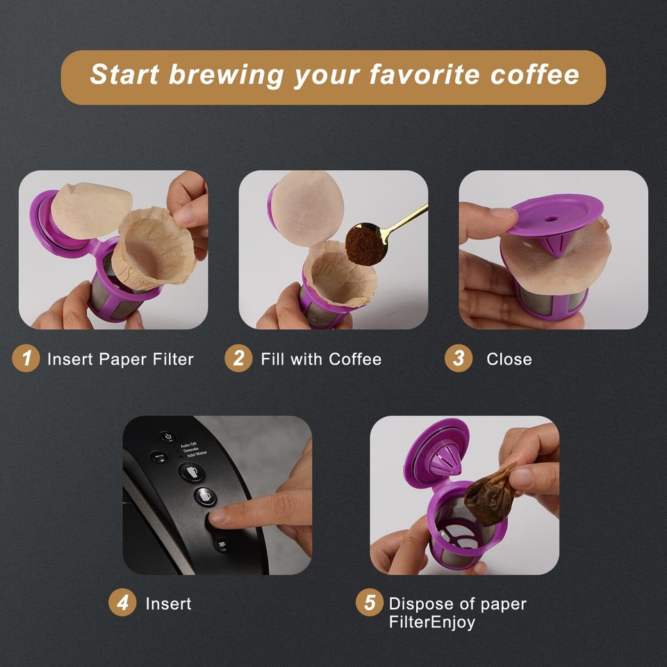 Disposable K Cup Filters With Lid 100 Count Coffee Filter Paper For