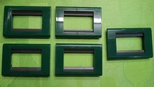 5 Plaques bticino Living Classic A 3 Places Green Color