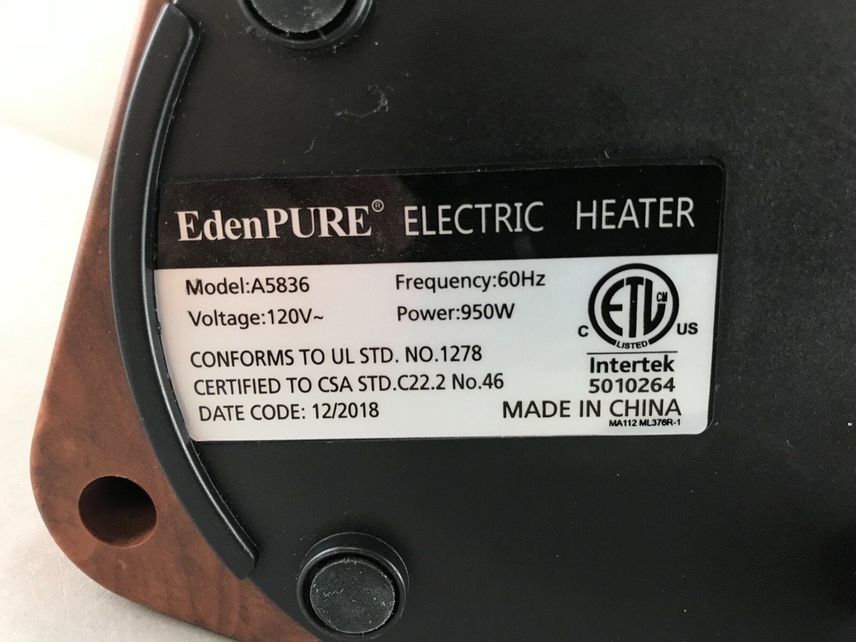 EdenPURE SuperBuddy Oscillating Personal Space Heater A5836 Electric 120V  950W | eBay