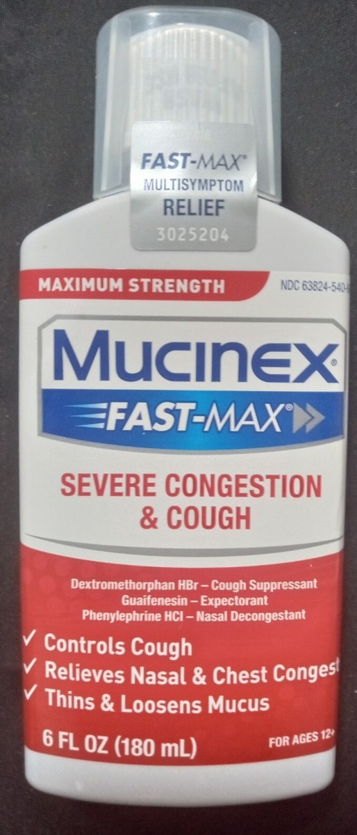 Mucinex Fast-Max Severe Congestion & Cough 20mg - 6oz Liquid for