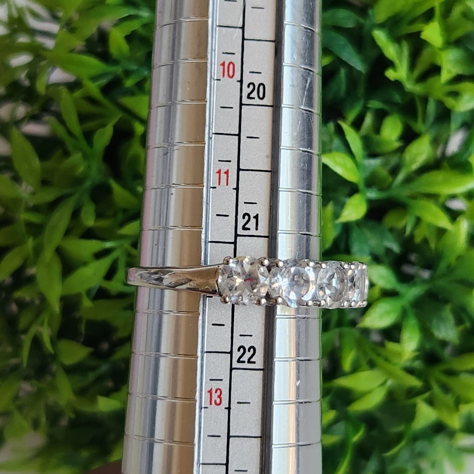 925 Sterling Silver 5 Stone Ring - image 4