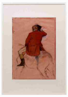 Reiter mit roter Jacke Degas A3 A4 gerahmter Druck Bild