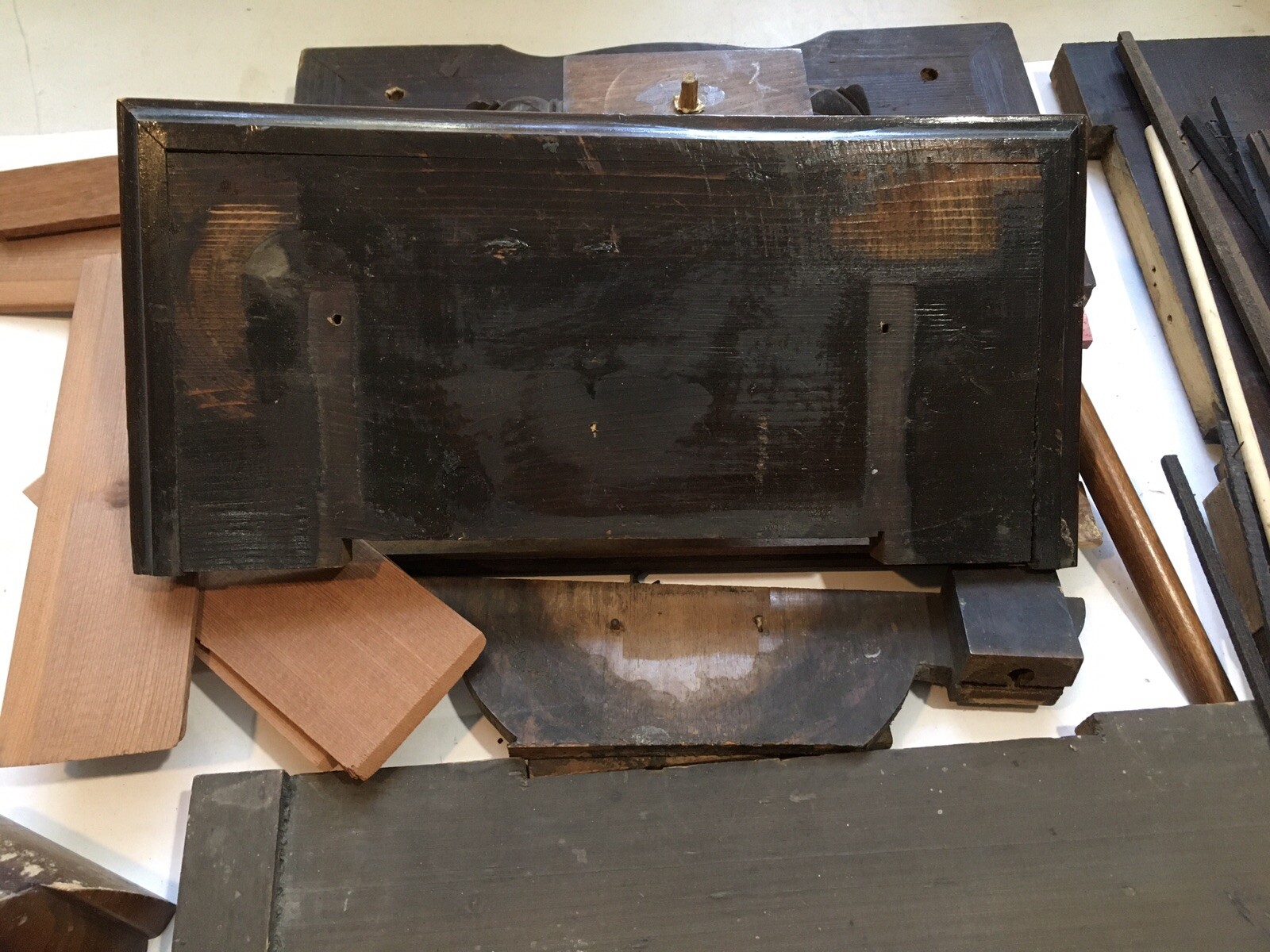 Antique/Vintage clock case mixed decorative wood part eBay