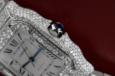 Cartier Santos De Cartier Medium WSSA0029 Custom Diamond Stainless Steel Watch 4