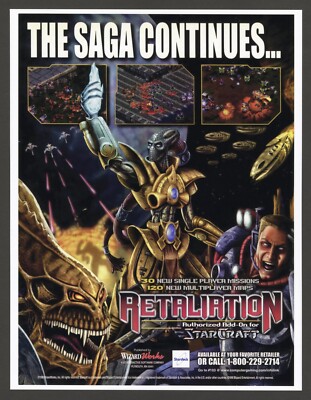 Starcraft Retaliation Expansion Set PC Game 1998 Promo Ad Print