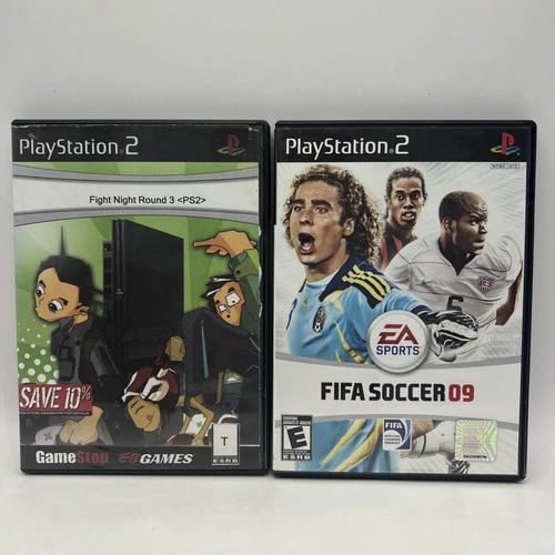 PS2 Sports Lot Fight Night Round 3 + FIFA Soccer 09 Tested