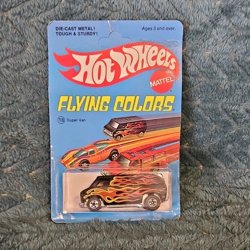 Vintage Hot Wheels Flying Colors Super Van Diecast Black Yellow Red Orange 1977
