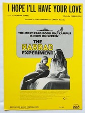 I Hope I'll Have Your Love (From "The Harrad Experiment") - 1973 USA Sheet Music
